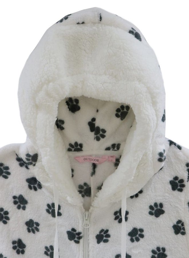 Outdoor - Animal Print Hooded Jumpsuit Multicolour - Image 1