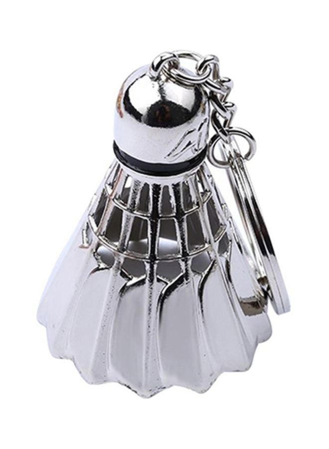 3D Badminton Shaped Key Ring Silver - v1621511946/N20152961A_4