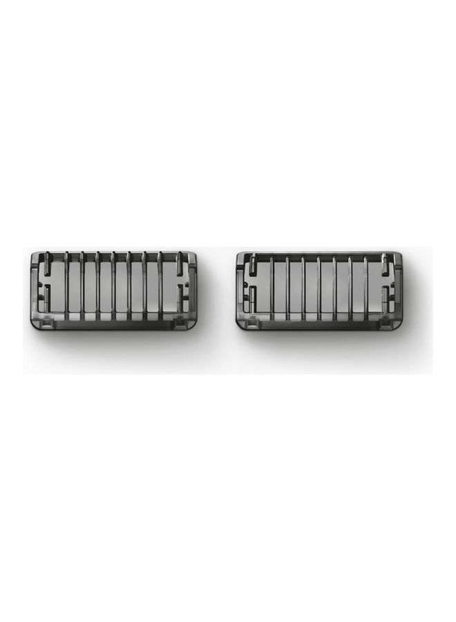 Philips - Oneblade Handle Wet & Dry 2X Click-On Stubble Combs Yellow-Black - Image 1