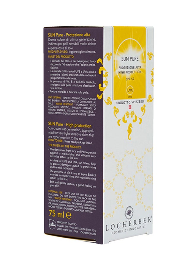 LOCHERBER - Sun Pure High Protien SPF 50 Cream Multicolour 75ml - Image 1