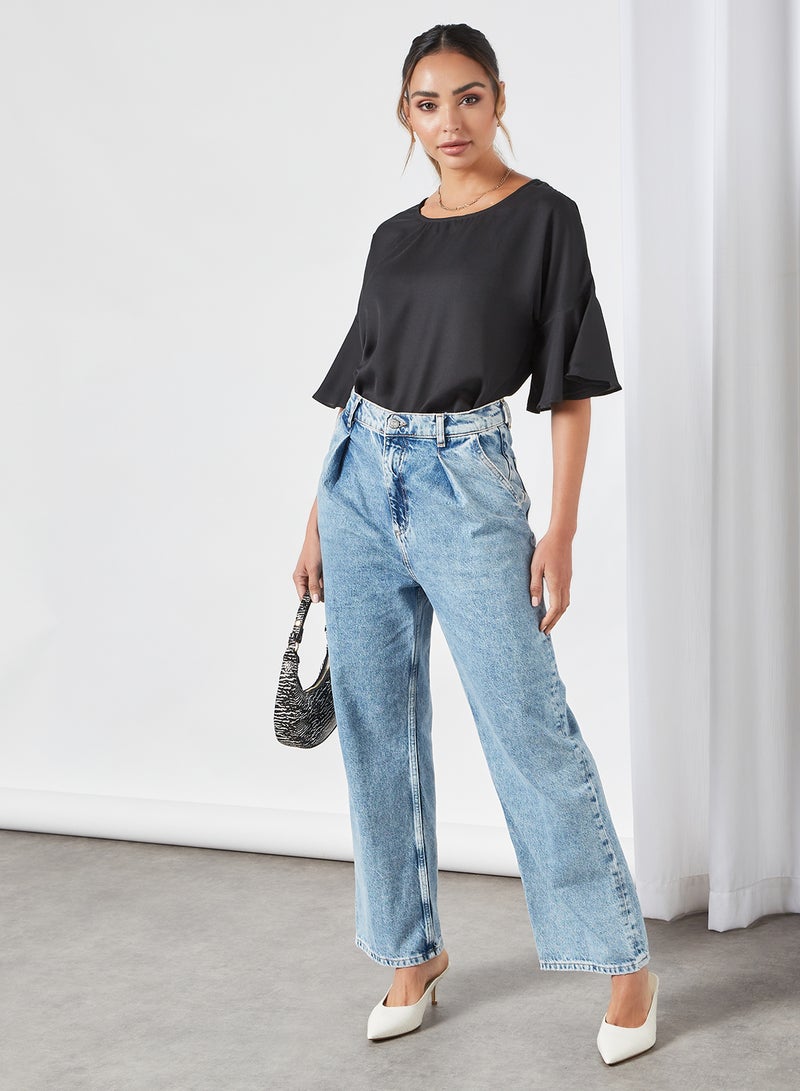 DRIP Casual Round Neck Plain Blouse Multicolour  - Image 2
