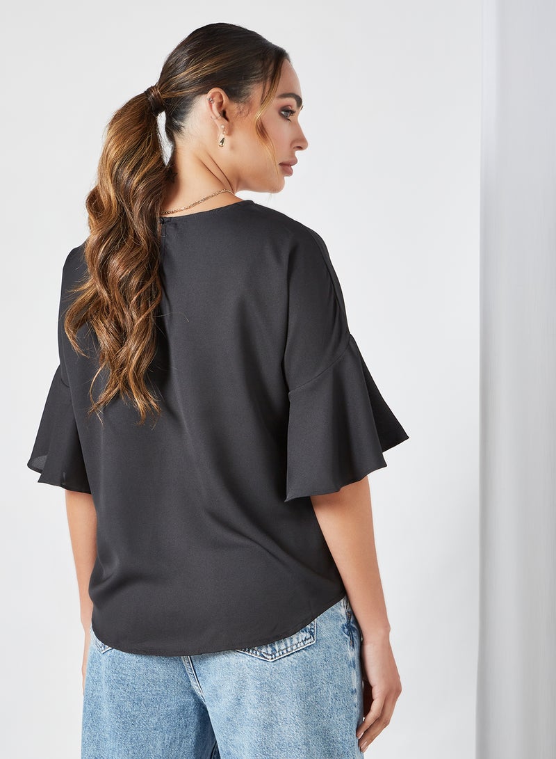 DRIP Casual Round Neck Plain Blouse Multicolour  - Image 3