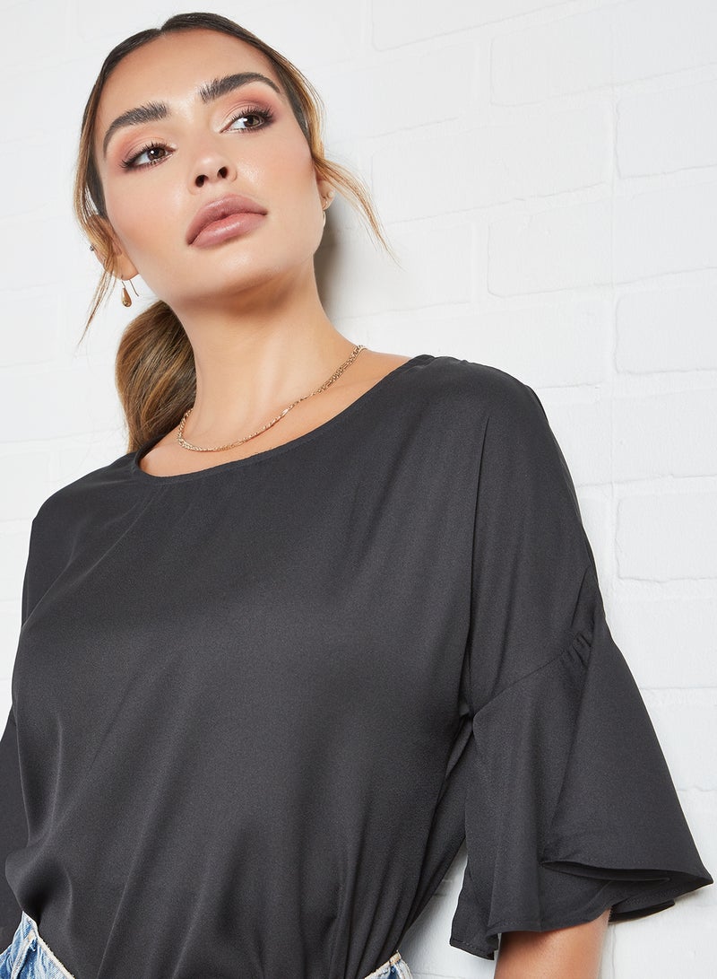 DRIP Casual Round Neck Plain Blouse Multicolour  - Image 4