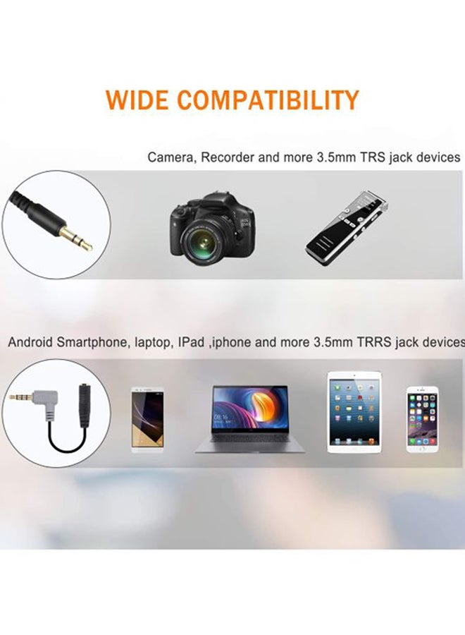COMICA Dual-Headed Lavalier Lapel Clip-On Microphone Kit CVM-D02 Black  - Image 5