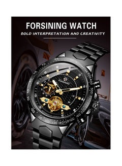 FORSINING Men's Automatic Mechanical Watch Luminous Display Business Casual Wristwatch - 43 mm - Black  - Image 2