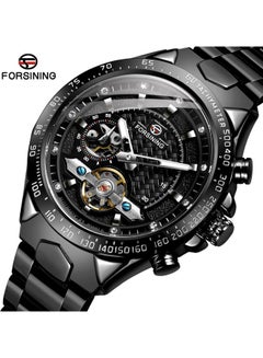 FORSINING Men's Automatic Mechanical Watch Luminous Display Business Casual Wristwatch - 43 mm - Black  - Image 4