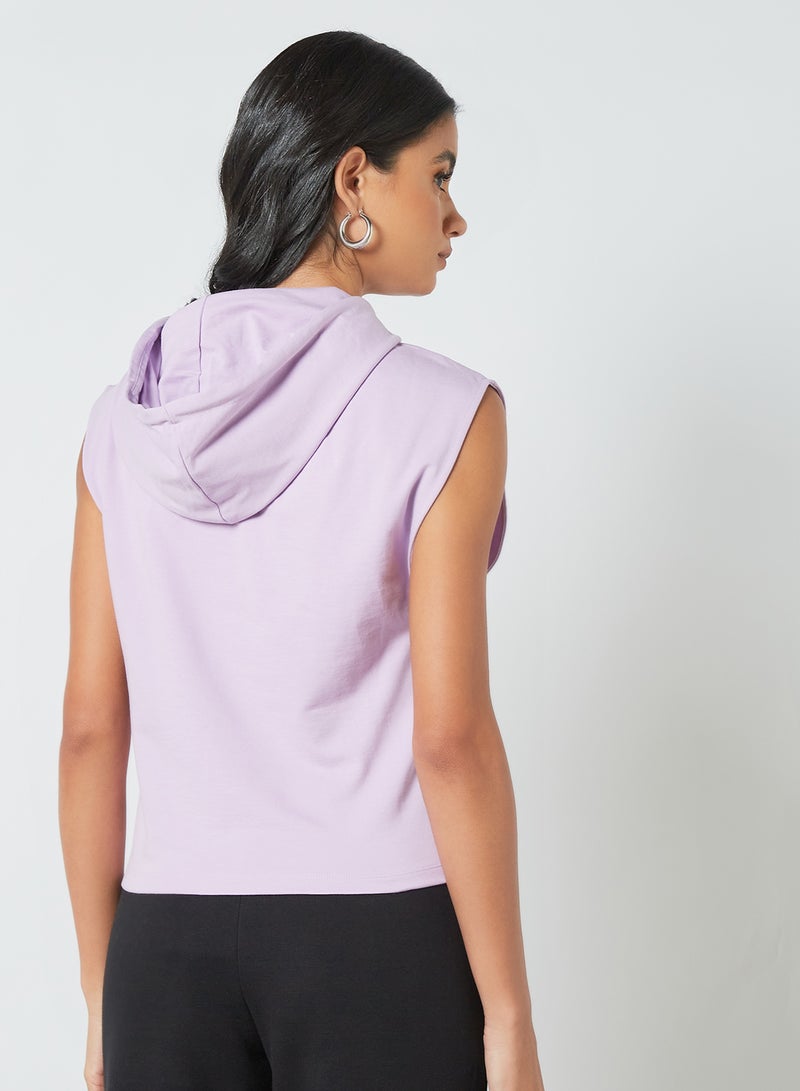 NOISY MAY - Basic Sleeveless Hoodie Orchid Bloom - Image 1