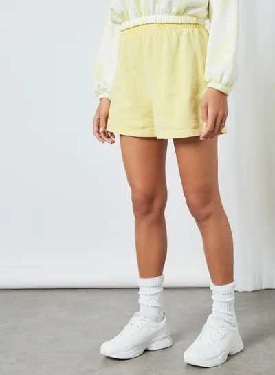 ONLY Back Graphic Shorts Yellow