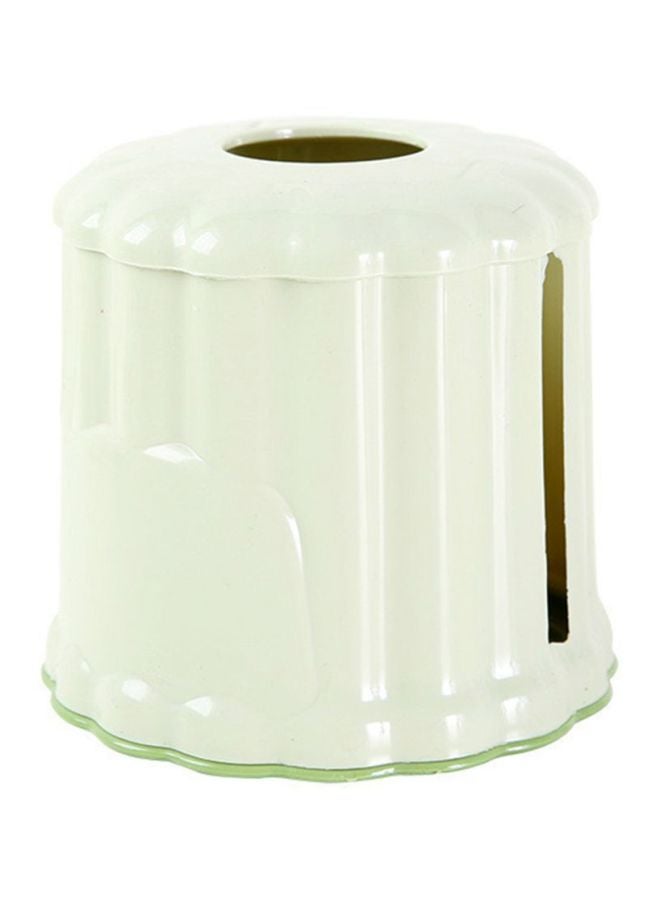 CYTHERIA Living Room Cylindrical Plastic Carton Towel Shelf Light Green 14.5x14.5x14cm