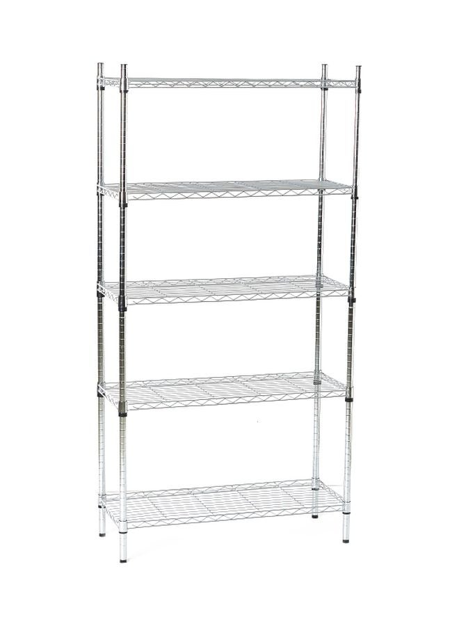 5-Tier Heavy Duty Wire Shelves Unit Silver 90x180x35cm - v1621521924/N46400495A_1