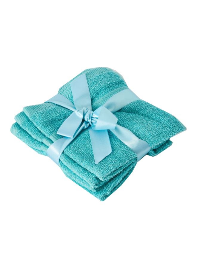 هوم بوكس طقم مناشف وجه 4 قطع من إسينشيال - 30x30 سم أزرق 30x30سم - Image 1