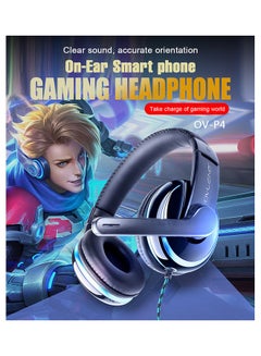 OVLENG P4 3.5mm Gaming Headset Over Ear Headphones E-Sports Earphone with Microphone Adjustable Headband for PC Laptop Desktop  - Image 2