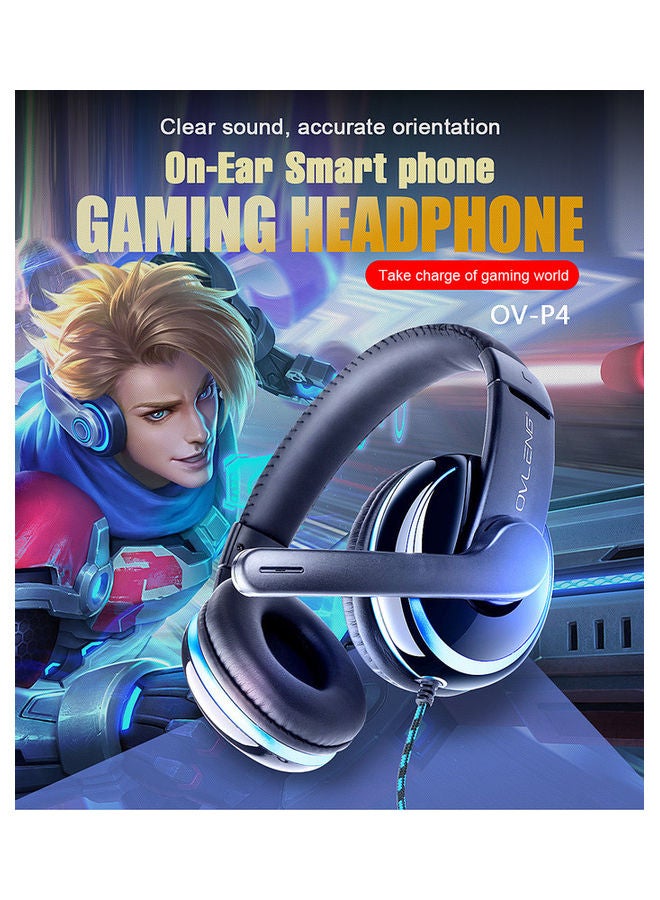 OVLENG P4 3.5mm Gaming Headset Over Ear Headphones E-Sports Earphone with Microphone Adjustable Headband for PC Laptop Desktop  - Image 2