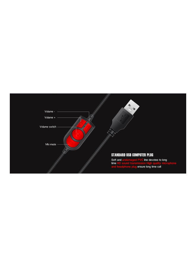 أوفلينج سماعات رأس ستيريو Q5 للألعاب بتصميم يغطي الأذن مزودة بمنفذ USB وميكروفون  - Image 4