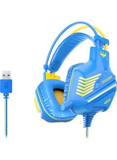 OVLENG Headphone Covers The Ear For Games LED light, Sports Headphone With Microphone To Control The Volume PlayStation 4, laptop with USB port, PC  - Image 1