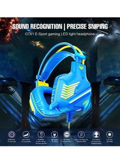OVLENG Headphone Covers The Ear For Games LED light, Sports Headphone With Microphone To Control The Volume PlayStation 4, laptop with USB port, PC  - Image 3