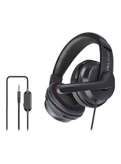 OVLENG 3.5mm Wired Gaming Headset, Over-Ear Headphone Black Color with Noise Canceling Microphone For PlayStation 4, Laptop, PC, Mobile Phone  - Image 1