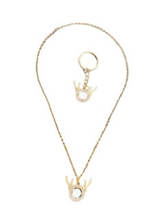 Stylish Pendant Necklace With Keychain