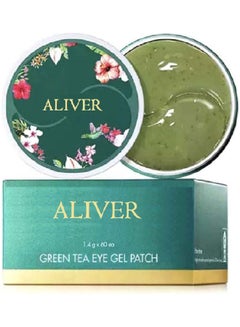 ALIVER 60-Piece Green Tea Eye Gel Patch Set Clear 84grams  - Image 1