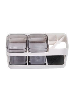 Household Plastic Toothbrush Box Washing Suit Grey/White/Grey 11.5x7x22.5cm - v1621532983/N24762174A_1