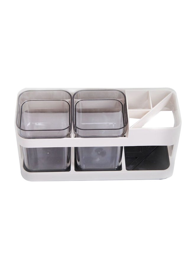 CYTHERIA - Household Plastic Toothbrush Box Washing Suit Grey/White/Grey 11.5x7x22.5cm - Image 1