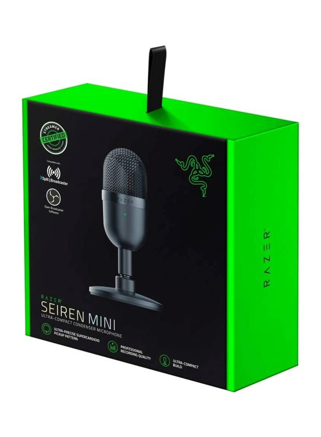 RAZER Razer Seiren Mini Ultra Compact Condenser Microphone - Ultra-Precise Supercardioid Pickup Pattern, Professional Recording Quality, Ultra-Compact Build, Shock Resistant, Black  - Image 4