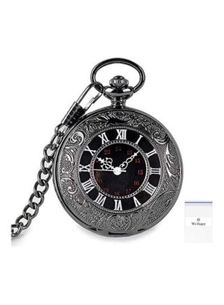 Roman Number Engraved Quartz Pocket Watch - v1621570016/N47567080A_1