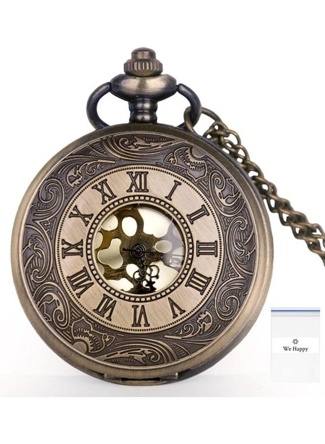 YASH - Roman Number Engraved Quartz Pocket Watch - Image 1
