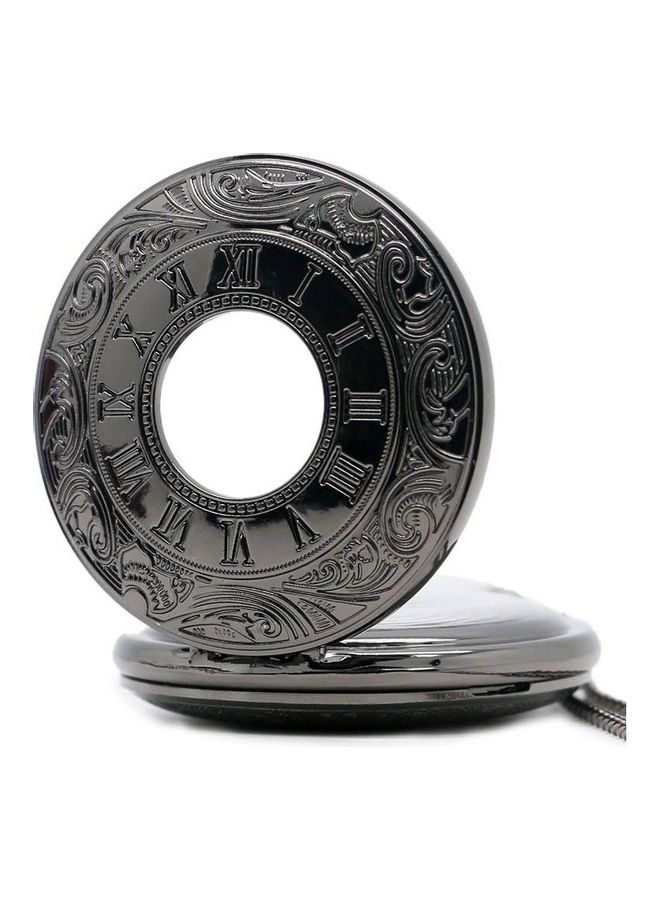 YASH - Roman Number Engraved Quartz Pocket Watch - Image 1