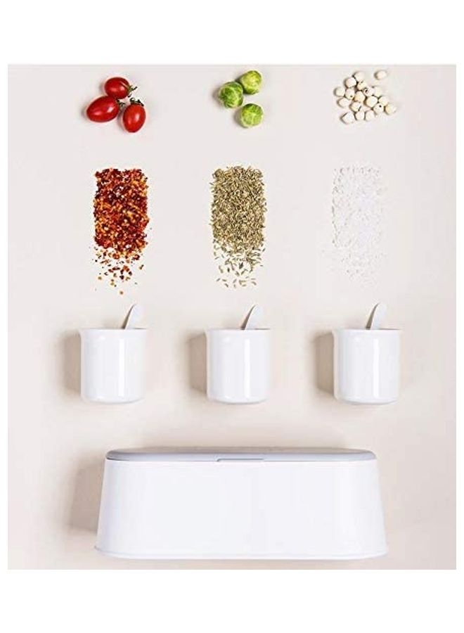 Generic - Condiment Pots Spice Jars Seasoning Box Set white - Image 1