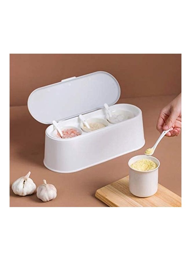 Generic - Condiment Pots Spice Jars Seasoning Box Set white - Image 1