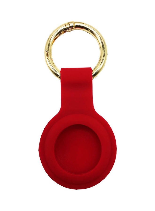 VILILY Silicone Protective Case Cover for Apple Airtag Smart Tracker Red/Gold  - Image 2