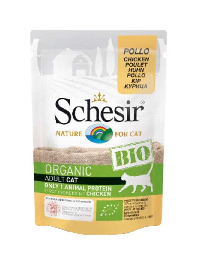 شيسر طعام رطب للقطط بالدجاج الحيوي. 85جرام - Image 1