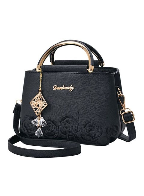 Durable Retro Style crossbody bag Black