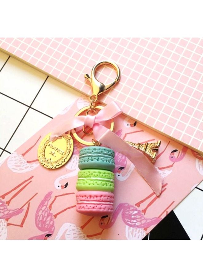Sharpdo Lovely Macarons Key Chain Tassel Type Ring Bag Car Pendant Gold/Pink/Green  - Image 2