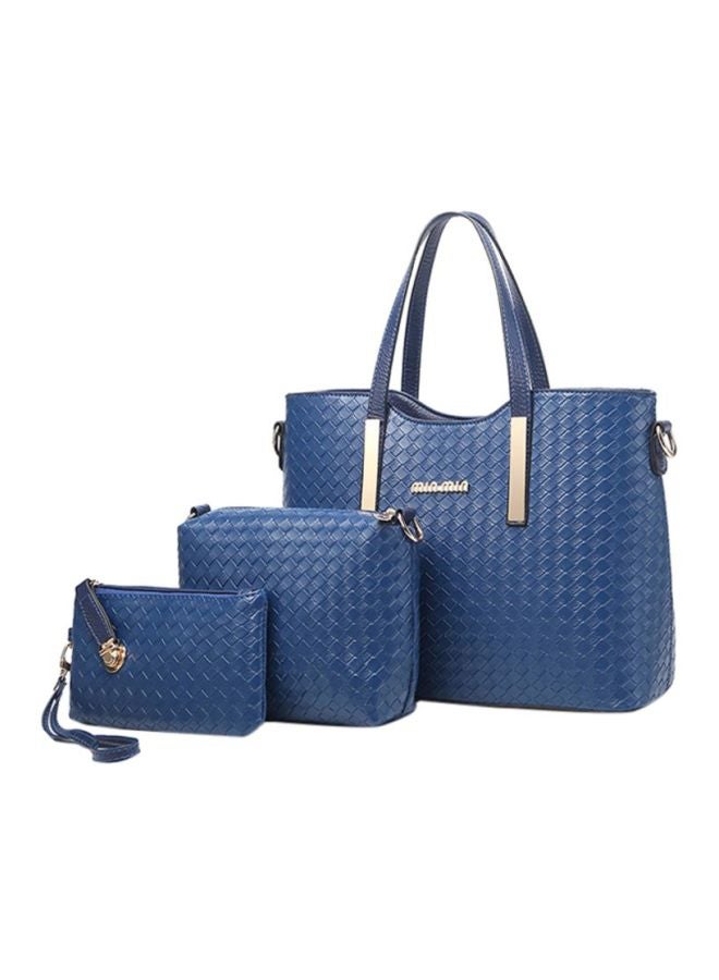 Set Of 3 Designer Bags 180 Blue Blue/Gold