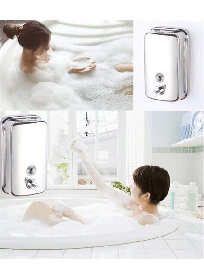 Stainless Steel Soap Dispenser Silver 1000ml