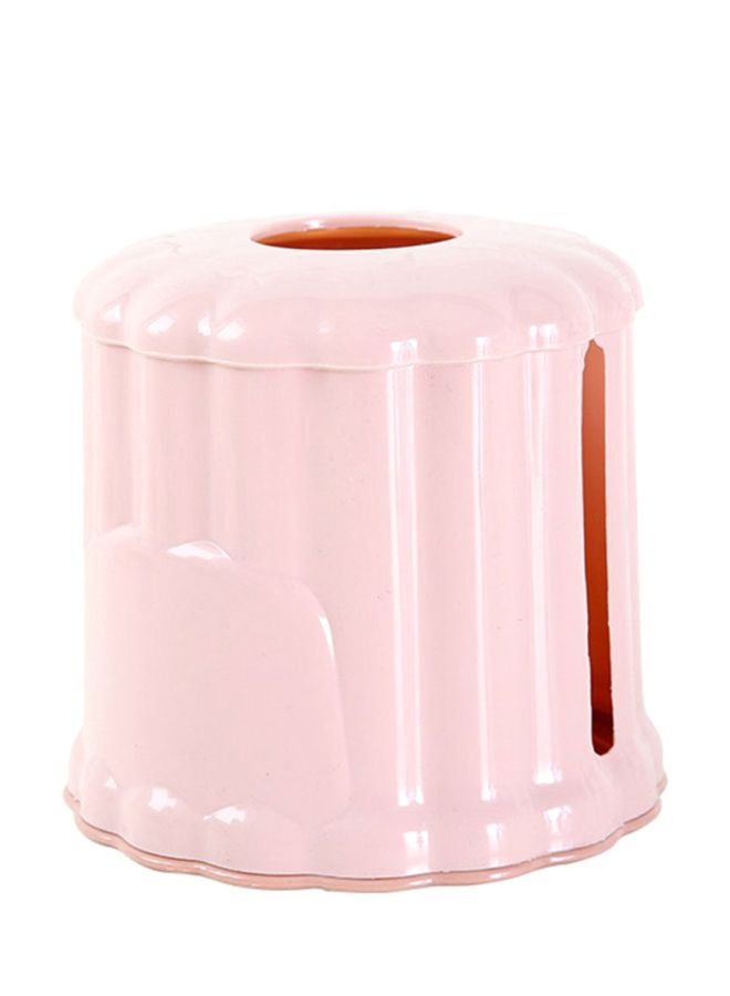 CYTHERIA Living Room Cylindrical Plastic Paper Towel Shelf Pink 14.5x14.5x14cm