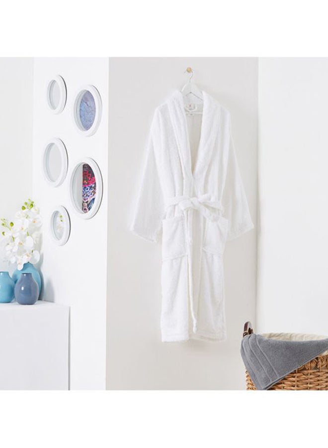 Home Box Essential Shawl Bath Robe White  - Image 3