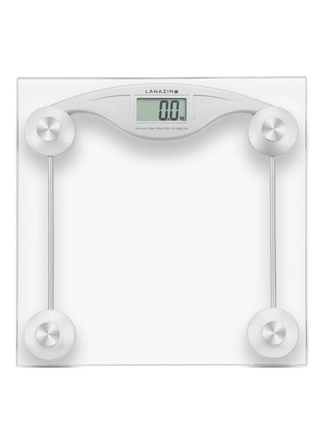 لوازم ميزان حمام رقمي من الزجاج لقياس وزن الجسم شفاف - Image 1