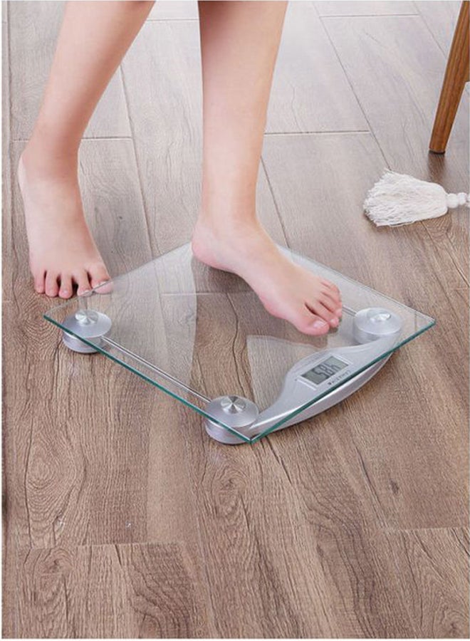 لوازم ميزان حمام رقمي من الزجاج لقياس وزن الجسم شفاف - Image 5