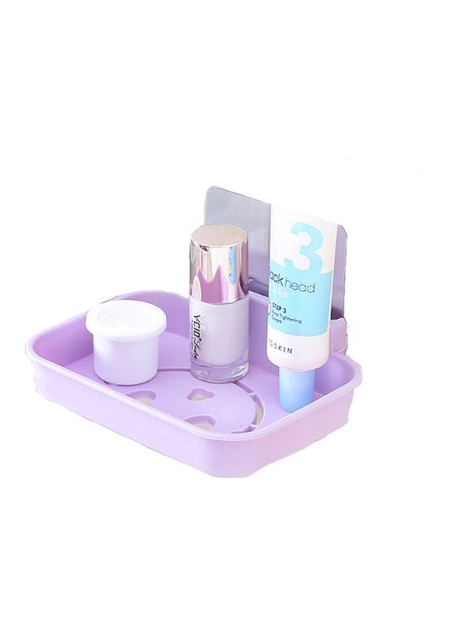 شاربدو حامل للصابونة يعلق على الحائط أرجواني/فضي 12.5x9x2سم - Image 3