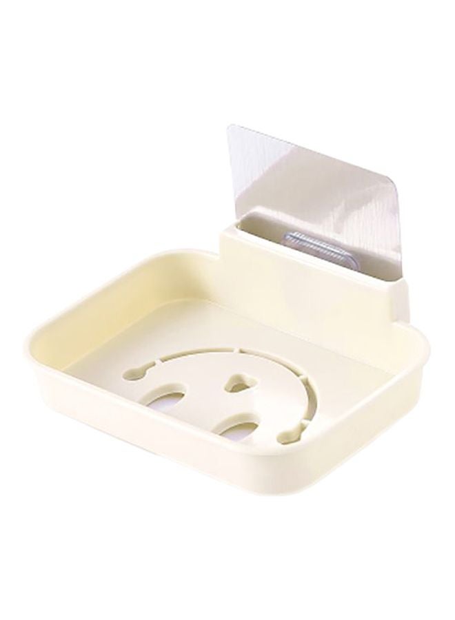 Sharpdo Wall Mounted Soap Dish Beige/Silver 12.5x9x2centimeter  - Image 1