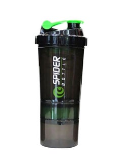 SPIDER Logo Print Sport Drink Bottle With Protein Shaker 400ml 