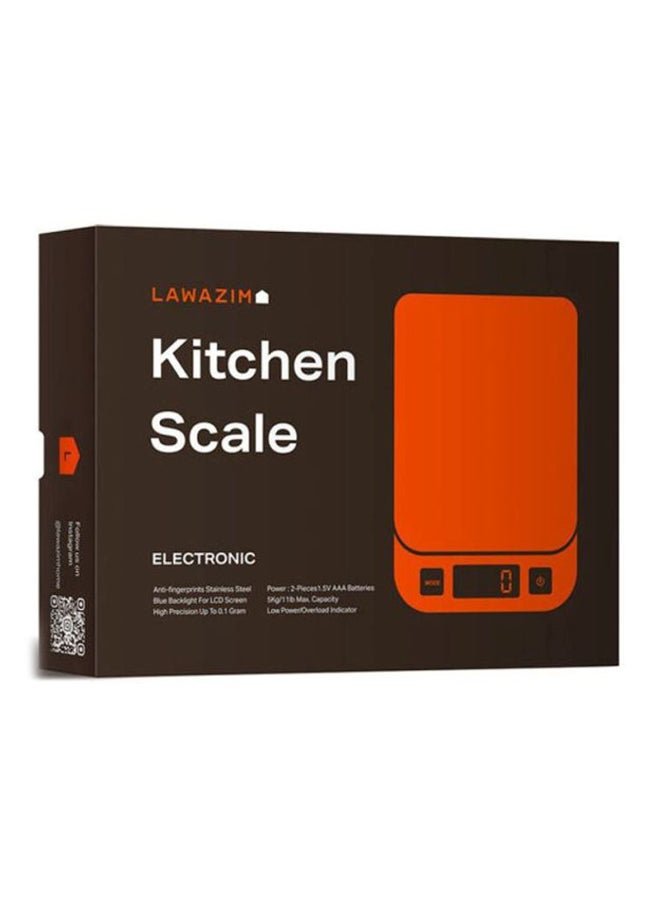 LAWAZIM - Digital Precision Kitchen Scale White/Silver 25.6cm - Image 1