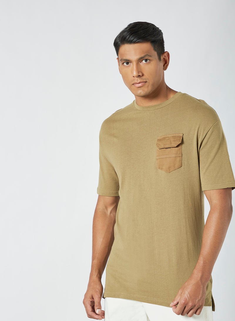 Flap Pocket T-Shirt Army - v1621580865/N44866262V_1