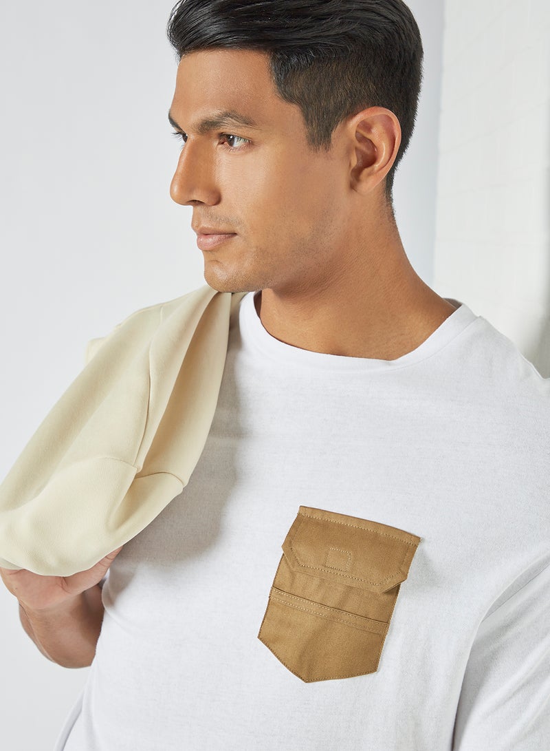 Piazza Italia - Flap Pocket T-Shirt White - Image 1