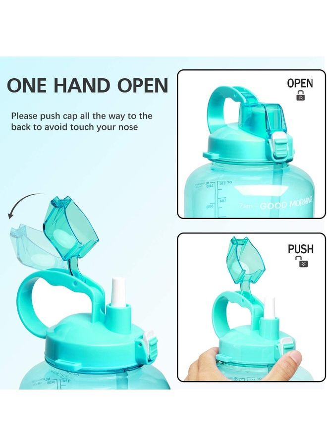 XiuWoo Motivational Quote Water Bottle With Time Marker And Straw  - Image 2