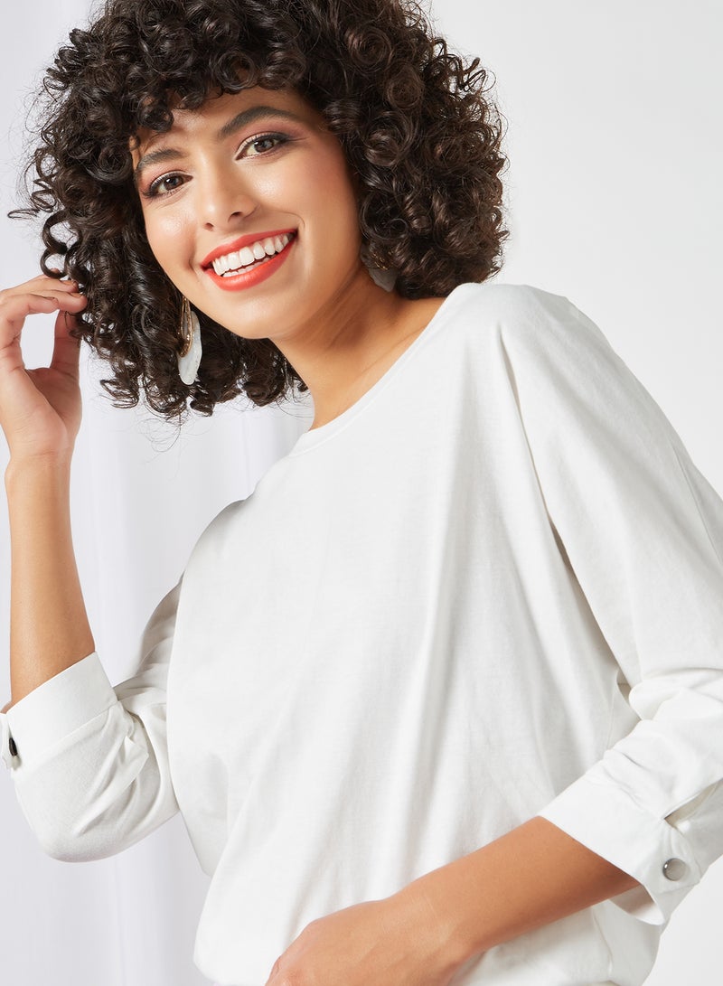 Piazza Italia Round Neck Top White - Image 3