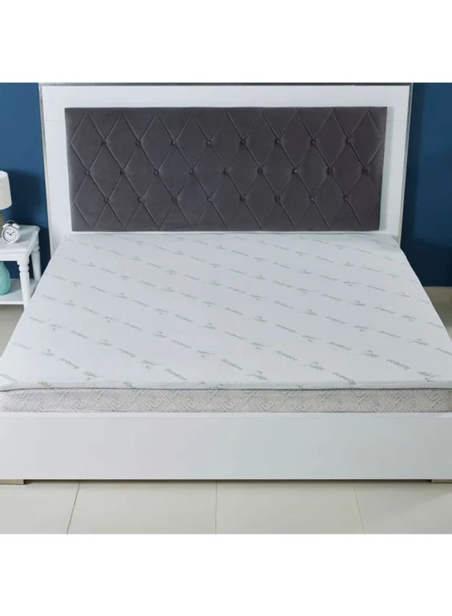 Home Box Comfort Super King Size Mattress Topper Polyester White 200x200x4cm